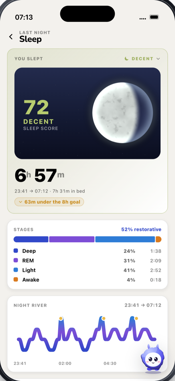 Heala sleep tracking